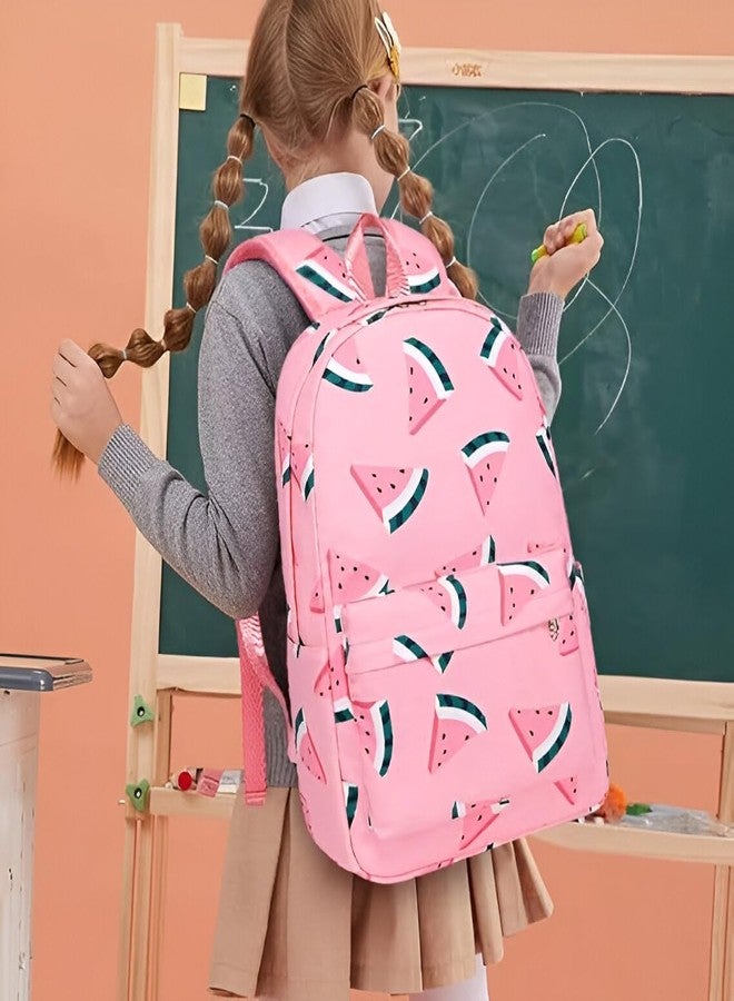 QBLYN 16-Inch Kids Backpack for Boys & Girls,Preschool Backpack for Kids Girls Small Backpack Purse Kindergarten School Book bags for Toddler Travel,Perfect for School Backpack (Watermelon) - Image 2